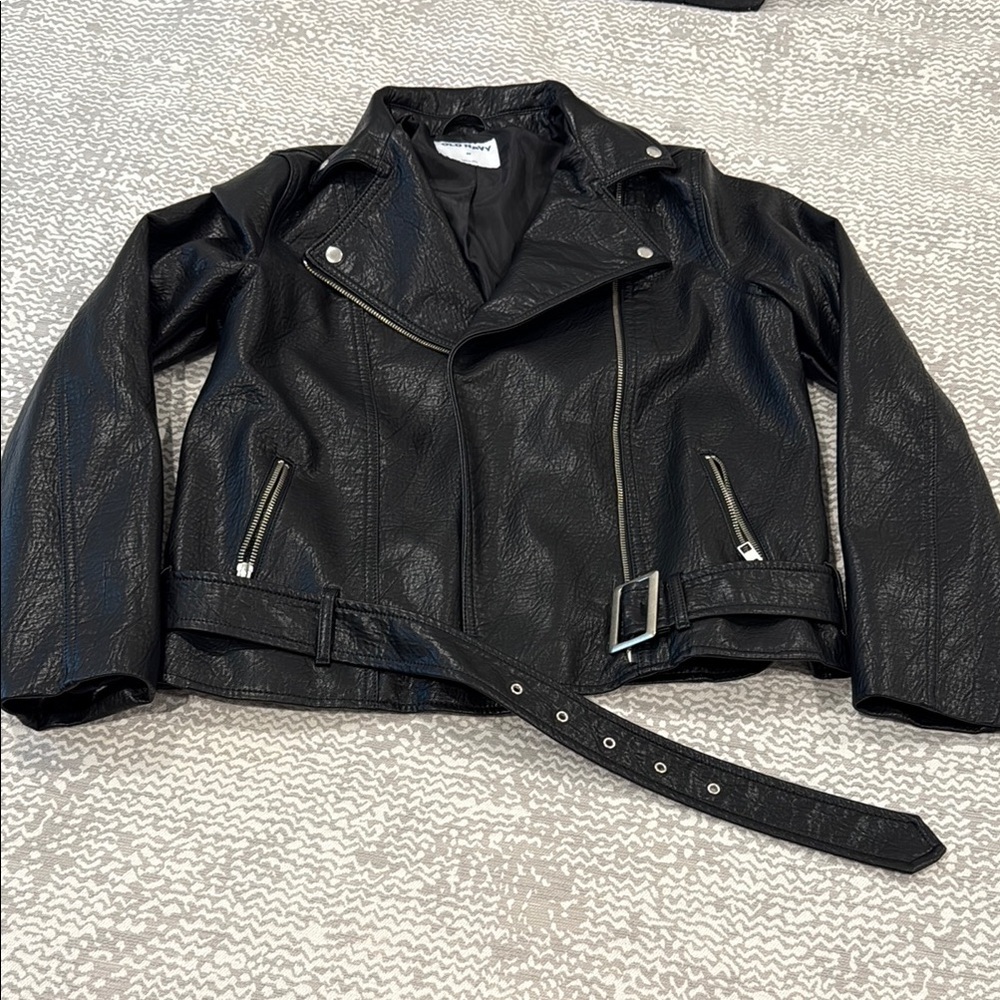 Women's Black Faux Leather Jacket